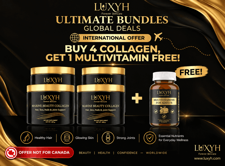 Luxyh Marine Collagen - 4 Bottle Beauty Combo